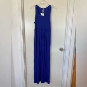 NWT blue maxi dress with pockets